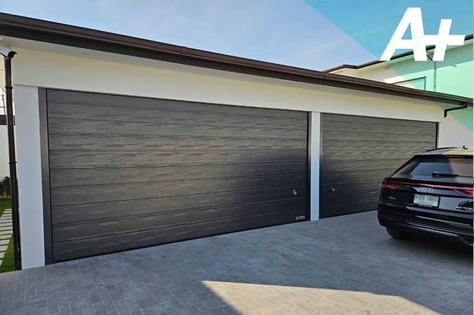 Hormann garage door in dark grey